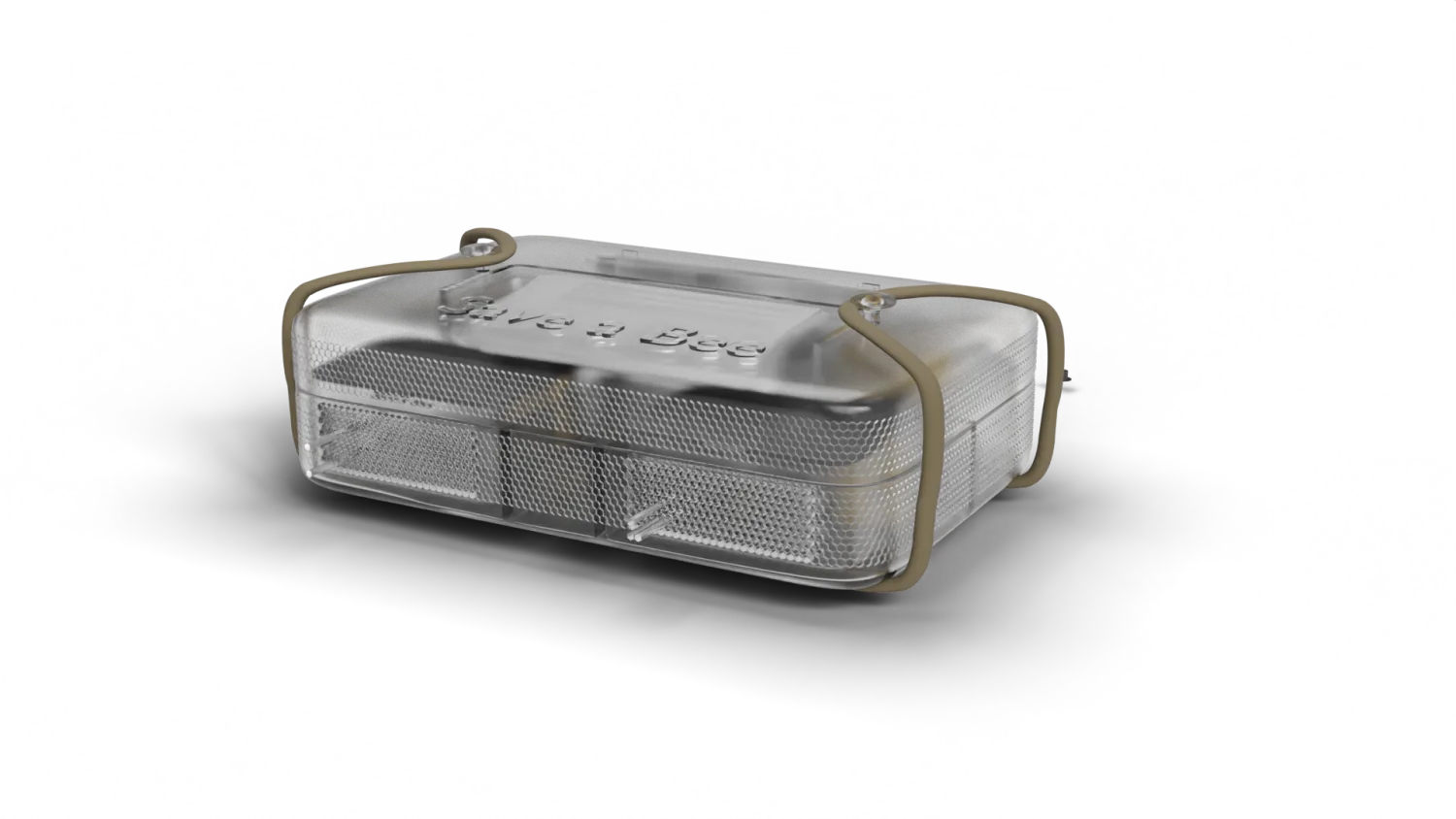 The Save a Bee kit, closed — frosted recycled-plastic shell